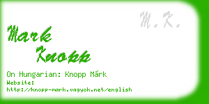mark knopp business card